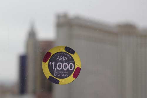 Pokermarker från Aria casino i Las Vegas tusendollars marker från Aria casino i Las Vegas.