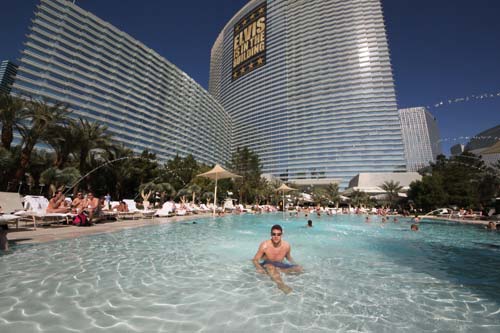 Pool på Aria Hotell i Las Vegas