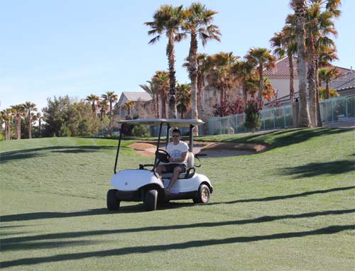 Kör runt på golfbana med golfbil i Las Vegas