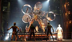 Föreställningen cirque du soleil i Las Vegas