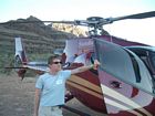 En helikopter som landat nere i västra Grand Canyon Arizona
