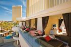 The Hotel och Mandalay Bays strand och cabanas i Las Vegas